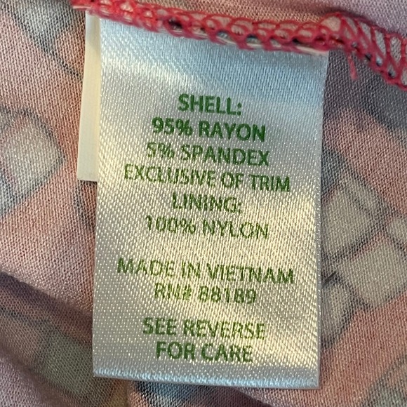 Lilly Pulitzer Laney Kissy Dress Size Medium Lipstick Pattern Pink Blue‎ - Picture 7 of 9